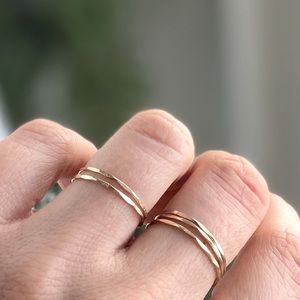 Set of 14k yellow gold filled stacking rings